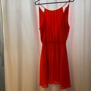 Bright orange party dress